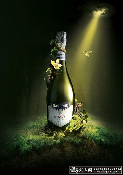 海报灵感 高档酒产品创意合成广告设计 光.